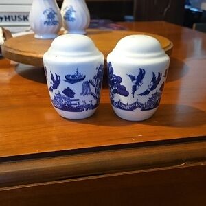 Blue and White Ceramic Spice Jars